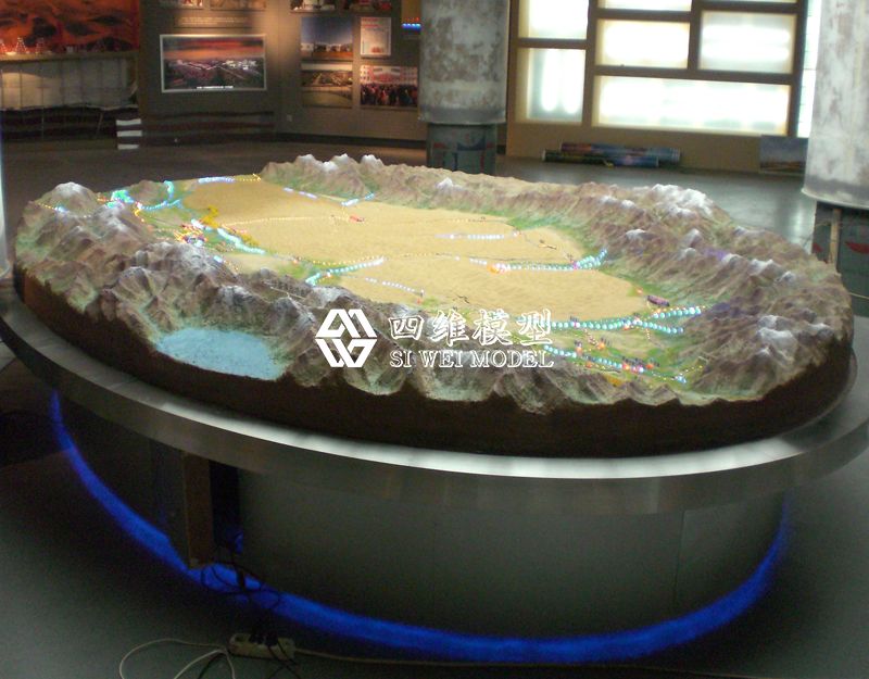 新疆塔里木盆地 - 地形地貌沙盘模型 - 北京四维智能