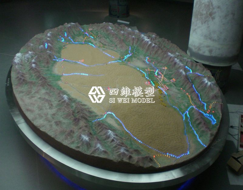 新疆塔里木盆地 - 地形地貌沙盘模型 - 北京四维智能